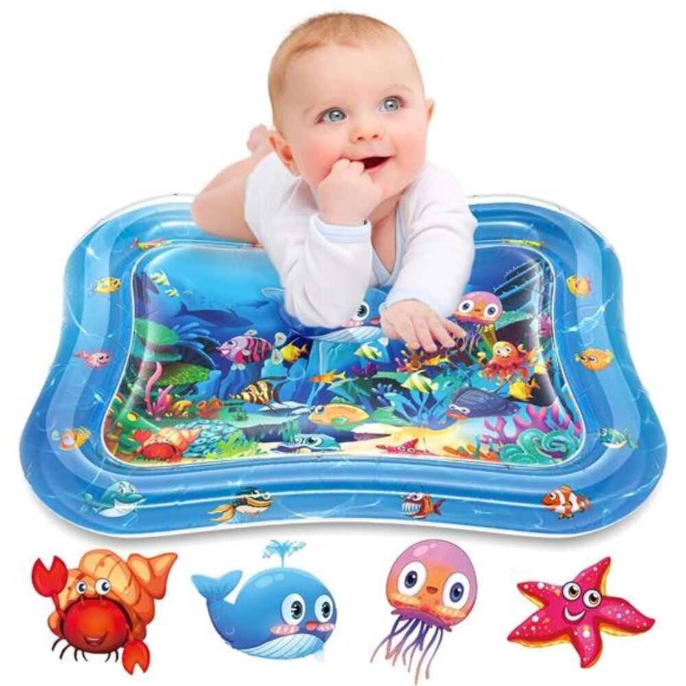 Inflatable Tummy Time Mat Baby Water Play Mat for Infants and Toddlers 3 to 24